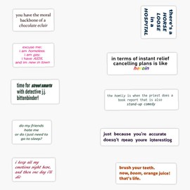 Iconic John Mulaney Quotes Bumper Sticker Vinyl Decal 5 inches