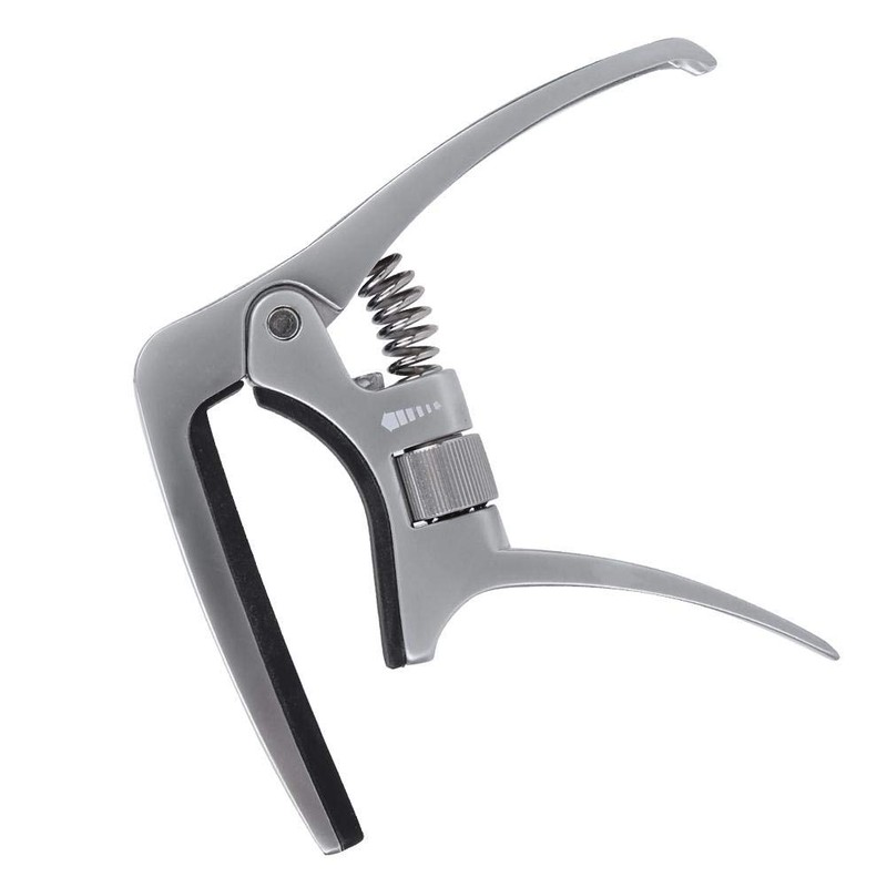 Capotasto Silver Guitar Capo, Adjustable Screw, Metal Capo, Durable, Rust