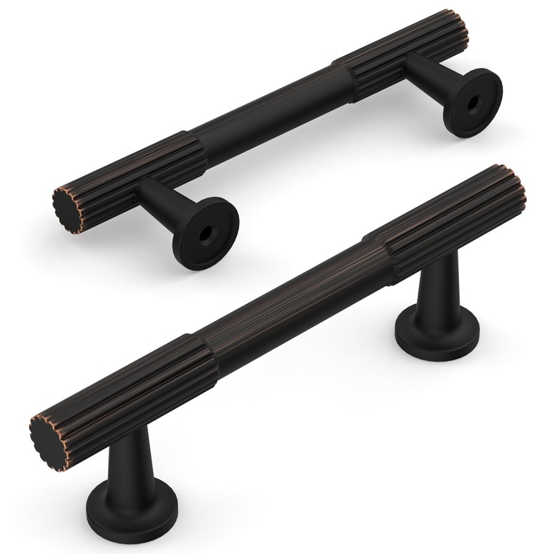 Amerdeco 10 Pack Oil Rubbed Bronze Cabinet Pulls 3 Inch(76MM)