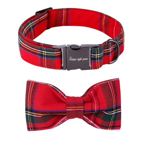 Unique style paws Dog Collar with Detachable Bow tie, Adjustable