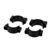 Set of CNC Mudguard Clamps with Screws, Black Anodised for