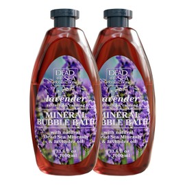 Dead Sea Collection Bubble Bath with Lavender for Women and Men - Lavender Oil and Pure Dead Sea Minerals - Nourishing and Moisturizing Skin - Pack of 2 (67.6 fl.oz)
