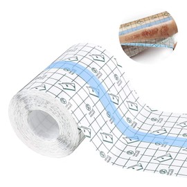 Mecctuck Waterproof Plaster, 15 cm x 10 m Shower Plaster, Waterproof Plaster, Shower Plaster Roll Tattoo Film, Transparent, Tattoo Plaster Waterproof for Sports Showering (15 cm)