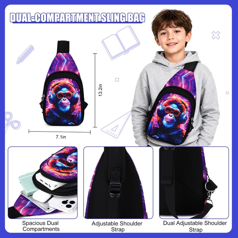 Jafeton Kids Backpack for Boys,3D Reflective Gaming School Backpack with