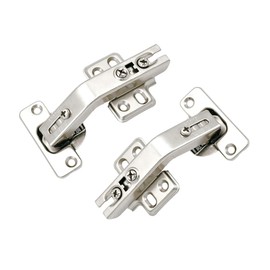 JinBoCheng 2 Pack 135° Lazy Susan Hinges for Cabinets, Corner Kitchen Cabinet Replacement Hardware, Bifold Door/Cupboard Folded/Folden Door Hinges with Screws