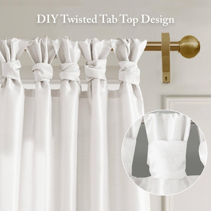 Madison Park Emilia Faux Silk Single Curtain with Privacy Lining,