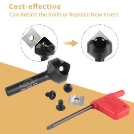 BINSTAK - Broca de ranurado de 90 grados en V, vástago de 1/4 pulgadas, brocas de carburo para carpintería y grabado