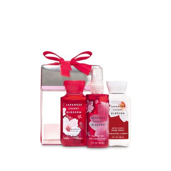 Bath & Body Works Japanese Cherry Blossom Mini Box Gift Set - Shower Gel, Body Lotion & Fragrance Mist
