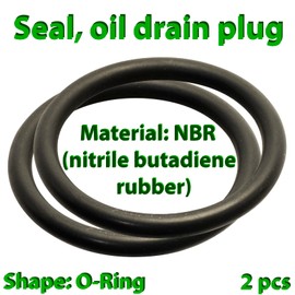 AERZETIX - C66362 - Set of 2 Rings/Gaskets Oil Drain Plug - Compatible with Citroën, Peugeot, DS, Opel, Ford OE numbers 1616854180, 9801444980, 1871600, DS7Q6734AA