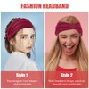 Flintronic 4 PCS Sports Damen Stirnband, Baumwollstretch Schweißband Mischfarben, Wicking