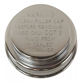 Auto Accessories of America Chrome Master Cylinder Cap For 1965-1966 Mustang With Drum Brakes