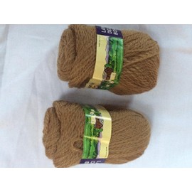 Two Pack Tan Light Brown Lane Borgosesia 100% Wool Knitting and Crochet Yarn - Made in Italy