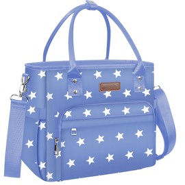 Lunch Bag Lunch Box Women - Leakproof Insulated Lunch Cooler Bag for Women - Large Lunch Tote Bags Adults, Blue Pentagram
