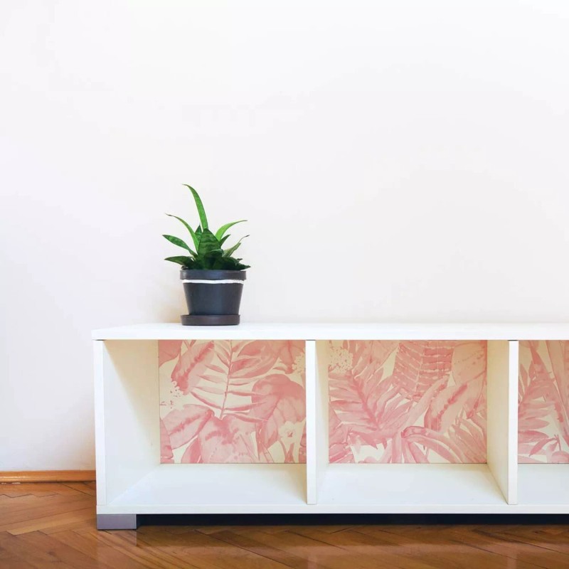 Tempaper Pink Lemonade Tropical Removable Peel and Stick Wallpaper, 20.5