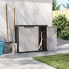 vidaXL Outdoor Storage Cabinet - Gray and Black 38.2"x14.6"x33.5" PP