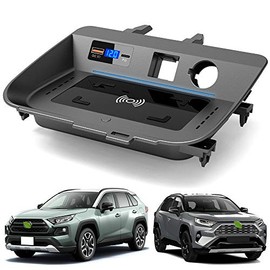 Cargador inalámbrico de Coche para Toyota RAV4 2020 2021 Panel de Accesorios de Consola Central, Cargador de teléfono de Carga rápida de 15 W con...  