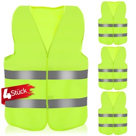 Aerzouser Car Safety Vest, Car Safety Vest, High Visibility Vest, Car Safety Vest, Safety Vest for Night Breakdown Assistance, Equipped with High-Quality Reflective Strips, Fluorescent Green