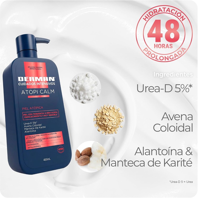Derman Atopi Calm Emulsión Corporal │ Urea-D 5% + Avena