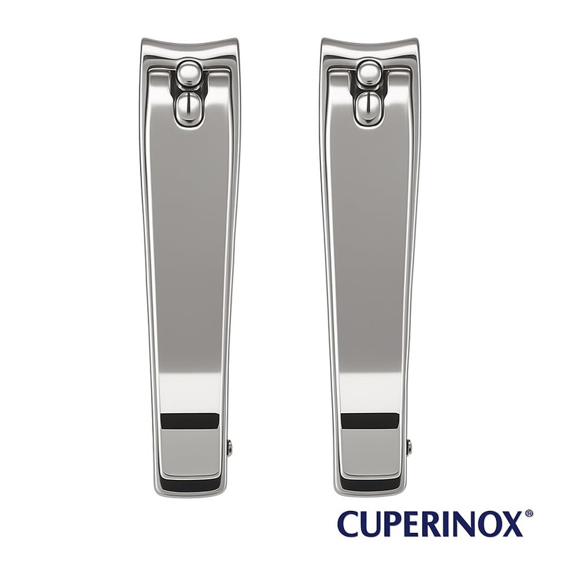 CUPERINOX Set mit 2 professionellen Pediküre-Nagelknipsern, robuster Edelstahl, präzise für