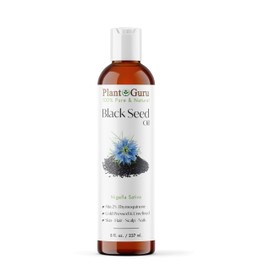 Black Cumin Seed Oil 8 fl. oz. Unrefined Cold Pressed 100% Pure Natural Nigella Sativa Kalonji Oil for Skin Care, Hair Growth, Scalp and Massage.