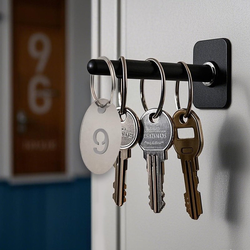 Oval Number Tags with Rings, 304 Stainless Steel Key ID