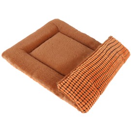 Vetasac Reversible Dog Bed Mat with Plush and Corn Velvet,Soft Warm Pet Cushion, Dual Purpose Washable Sleeping Mattress Bed for Small Medium Large Dog and Cat XB004 (36"x23", Orange)