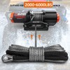 ZESUPER 1/4''x 50ft 10000LBs Synthetic Winch Rope Winch Rope Cable