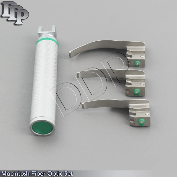 DDP Pediatric Laryngoscope MacIntosh Fiber Optic Set, (No.00 - 0