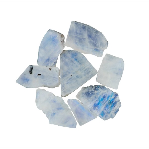 Thecraftman Natural Raw Moonstone Stone Rough Crystal Stone for Cabbing,