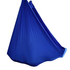 wellsem Deluxe L:5.5 Yards W:3 Yard Yoga Flying Swing Aerial Yoga Hammock Silk Fabric for Yoga Bodybuilding(5mx2.8m) (Deep Blue)