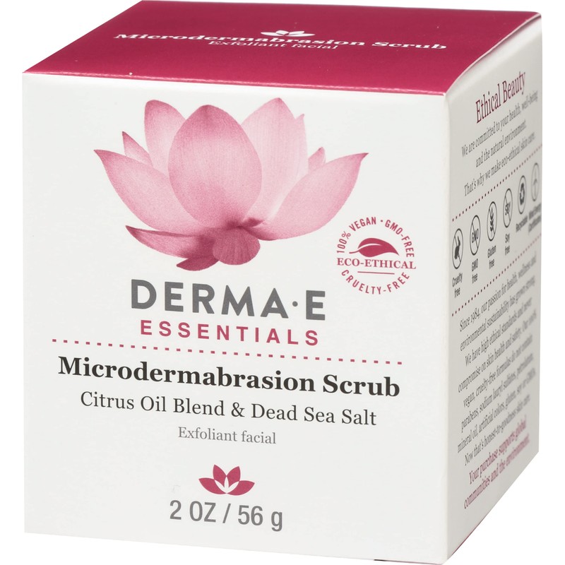 Derma-E Microdermabrasion Scrub, for All Skin Types, Parabens Free, Vegan,