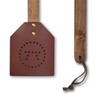 Outset 76616 Acacia Wood and Leather Amish-Style Fly Swatter, 17.5",