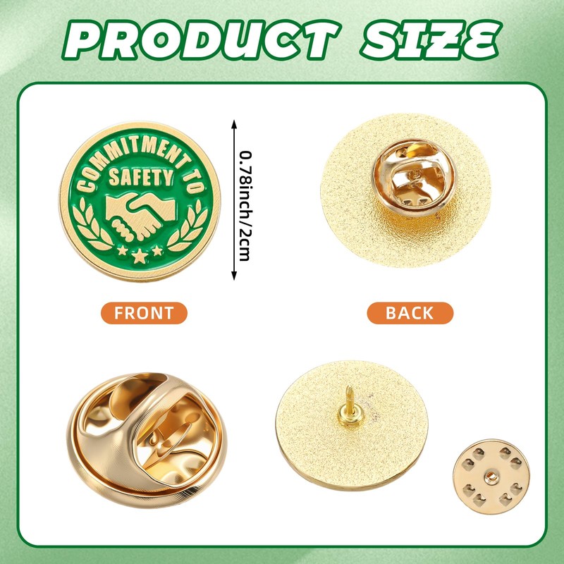 Solsew 12/24/50 Pack Commitment to Safety Award Employee Gold Enamel