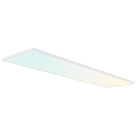 LUXRITE 1x4 FT Slim Surface Mount Panel Recessed Lighting, 5 Color Temperature Options 2700K-5000K, Dimmable LED Panel Light, 3300/4400/5500 Lumens, 30W-50W, Edge Lit, Damp Rated, ETL Listed