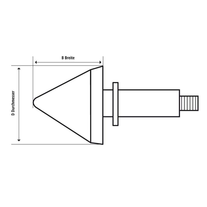 SHIN YO 202-265 handle-bar indicator Ochsenauge, dull black, smoke lens,