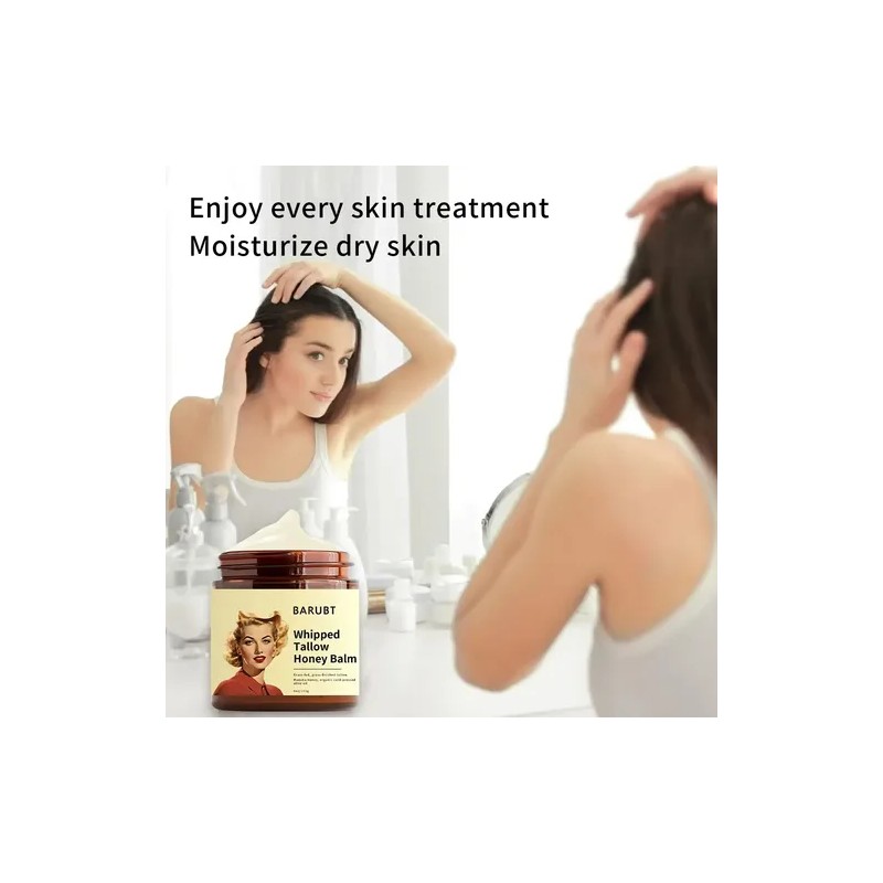 Bálsamo Facial Sebo De Res Miel Crema Hidratante Piel Seca2