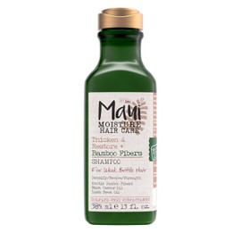 Maui Moisture, Thicken & Restore + Bamboo Fibers, Shampoo, Repara y Suaviza, Brinda Volumen a Cabello Rizado, Ondulado y Definido, Sin Parabenos, Fibra de Bamboo, 385 ml