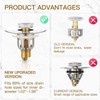 Bathroom Sink Drain Stopper, Pop Up Bathtub Sink Strainer with