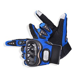 CHCYCLE - Guantes de moto con visualización táctil, Azul, XXL-Blue