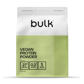Bulk Vegan Protein Powder, Unflavoured, 500 g, New & Improved Formula, 14 Servings, Packaging May Vary