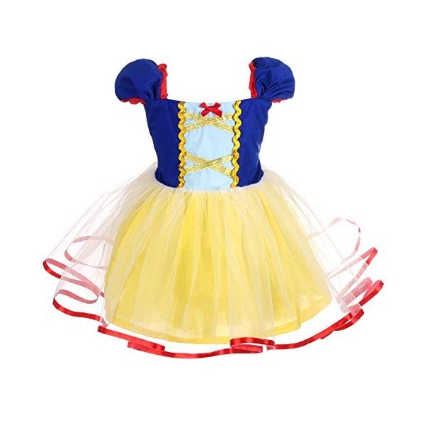 Lito Angels Princess Snow White Fancy Dress Up Costume for Baby Girls Kids Birthday Party Tulle Skirt Age 3-6 Months 102 (Tag Number 60)