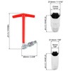 QWORK Spark Plug Socket Wrench, Universal,T-handle, 6mm (5/8") & 21mm