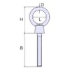 Himejiya LBB-8x60 Stainless Steel Long Eye Bolt, B Type, 0.3
