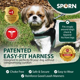 Sporn Easy-Fit Mesh Dog Harness Large Sized Dog, Turquoise Soft Fabric Nylon No Choke Dog Harness Large Size Dog, Breathable & Easy Dog Walking Harness, Provides to Large Breeds