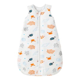 Mosebears Sleep Sack Baby Winter Wearable Blanket with 2-Way Zipper,2.5 TOG Cotton Sleep Sack Unisex (Ocean Animal, 12-18 Months)