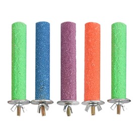 Changyeah Bird Perch Toys Set,5 pcs Birdcage Rod Toy,Bird Cage Perch for Budgies, Parakeets,for Small Medium Birds (Random Color)
