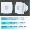 4inch Wall Mounted Fan, 55CFM Bathroom Exhaust Fan w/Check Valve,