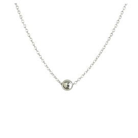 Tiny Ball Necklace, Floating Ball Choker Necklace, Layered Necklace, 15-20 inches Available in Sterling Silver, 14k Gold Filled - Stacking or Layering Necklaces for Women (Silver, 15-17 inches)