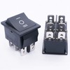 TWTADE / 5Pcs Black ON/Off/ON DPDT 6 Pin 3 Position