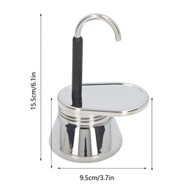 Tomotato 1 Cup Single Spout Mocha Pot, 1.7oz/50ml Stainless Steel Espresso Maker Coffee Pot Mini Stovetop Italian Coffee Maker for Home Outdoor Parties Travel Camping